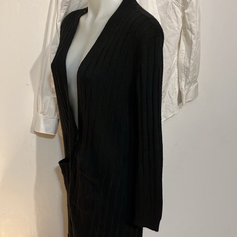 🌈 Derek Heart long acrylic open cardigans with braided back Large